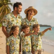 Dancing Banana Yellow Hawaiian Shirt Men - Tropical Cartoon Print with Sunglasses - Image 5