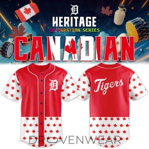 Detroit Tigers 2026 Canadian Heritage Baseball Jersey by Drovenwear.com
