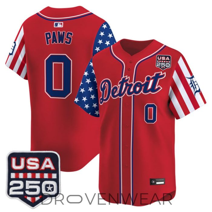 Detroit Tigers America 250 Celebration Baseball Jersey - Image 2