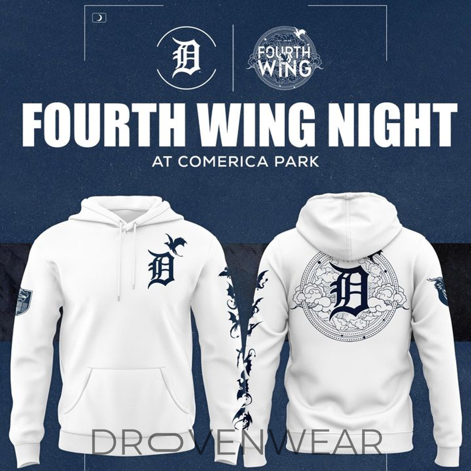 Detroit Tigers Fourth Wing Night at Comerica Park 2026 Premium Hoodie Detroit Tigers Fourth Wing Night at Comerica Park 2026 Premium Hoodie