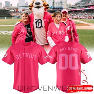 Detroit Tigers Pink in the Rink Baseball Jersey by Drovenwear.com