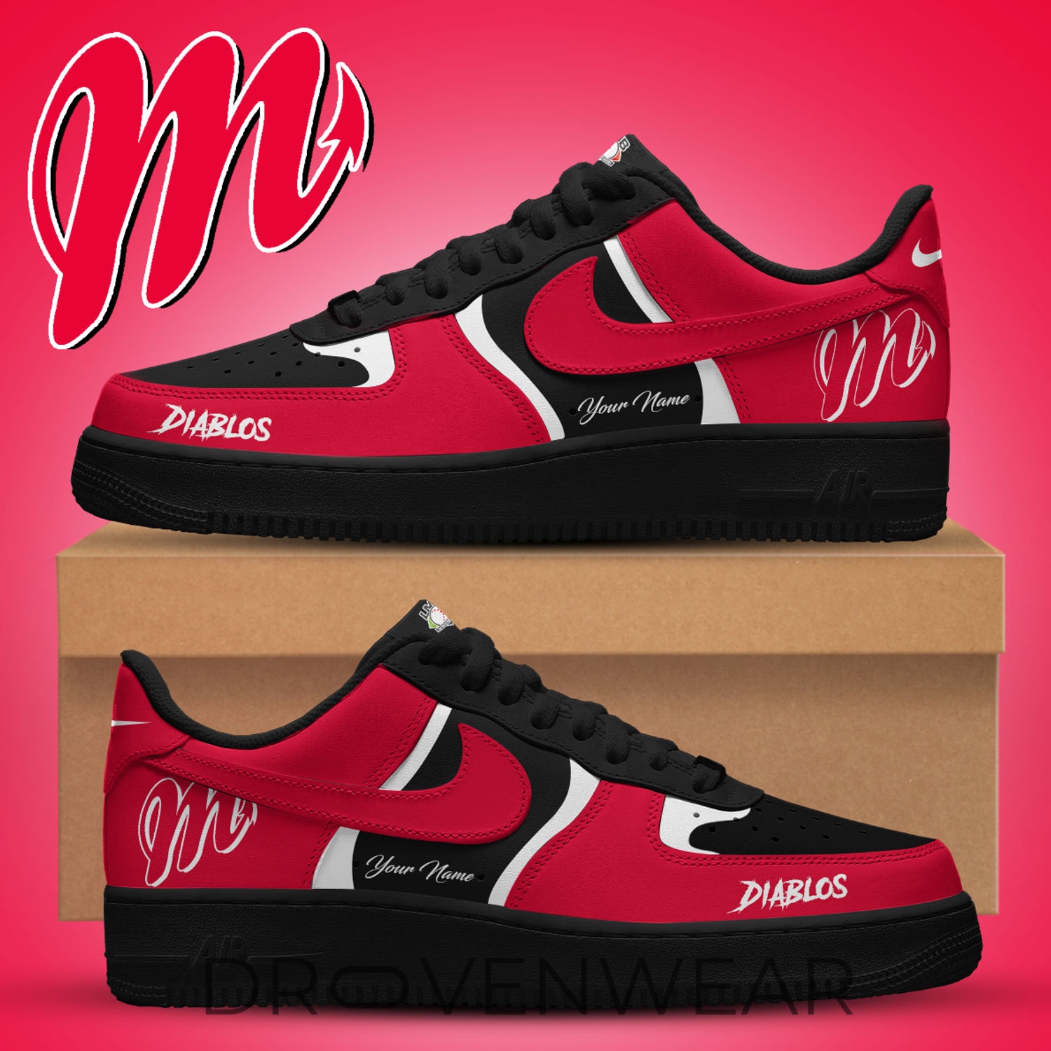 Diablos Rojos Mexico 2026 Custom Air Force 1 Limited Edition Sneakers Diablos Rojos Mexico 2026 Custom Air Force 1 Limited Edition Sneakers