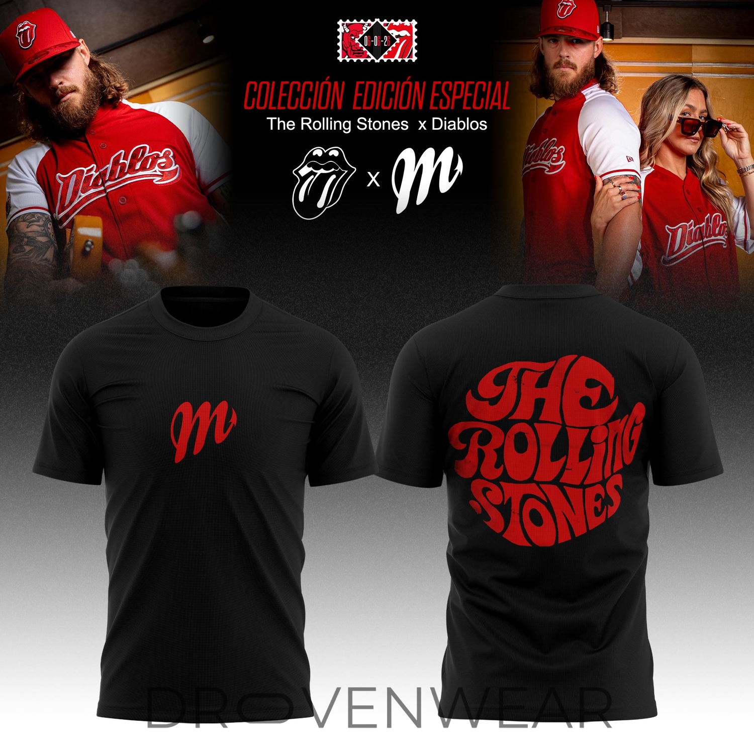 Diablos Rojos del México x The Rolling Stones Limited Graphic T-Shirt Diablos Rojos del México x The Rolling Stones Limited Graphic T-Shirt