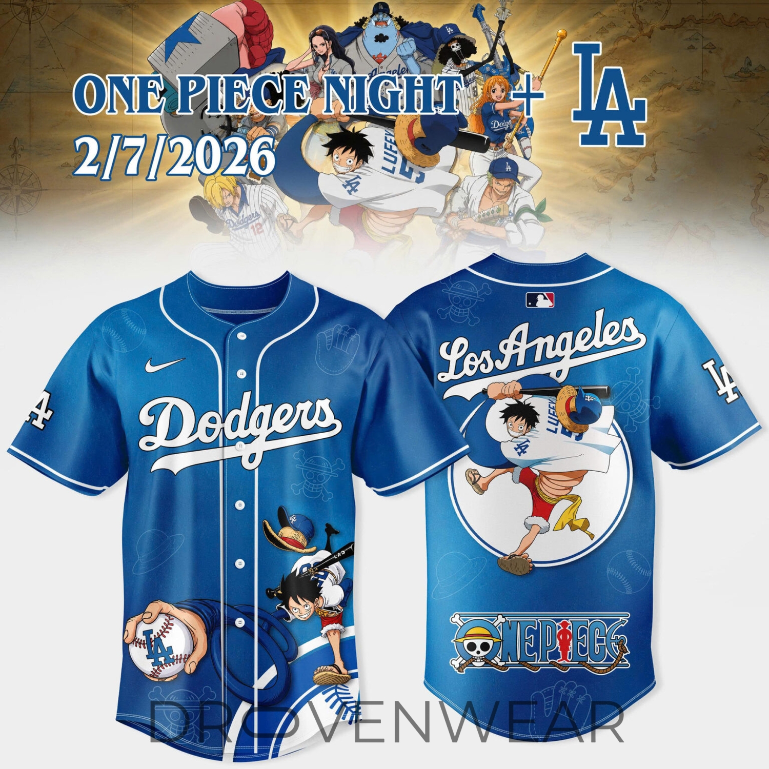 Dodgers One Piece Event Baseball Jersey Version 2 Dodgers One Piece Event Baseball Jersey Version 2