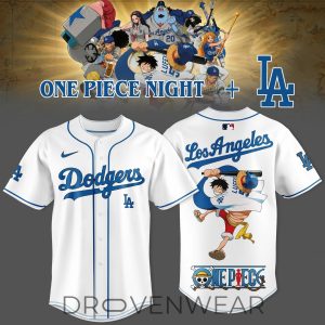 Dodgers One Piece Fan Edition Baseball Jersey Version 3 by Drovenwear.com