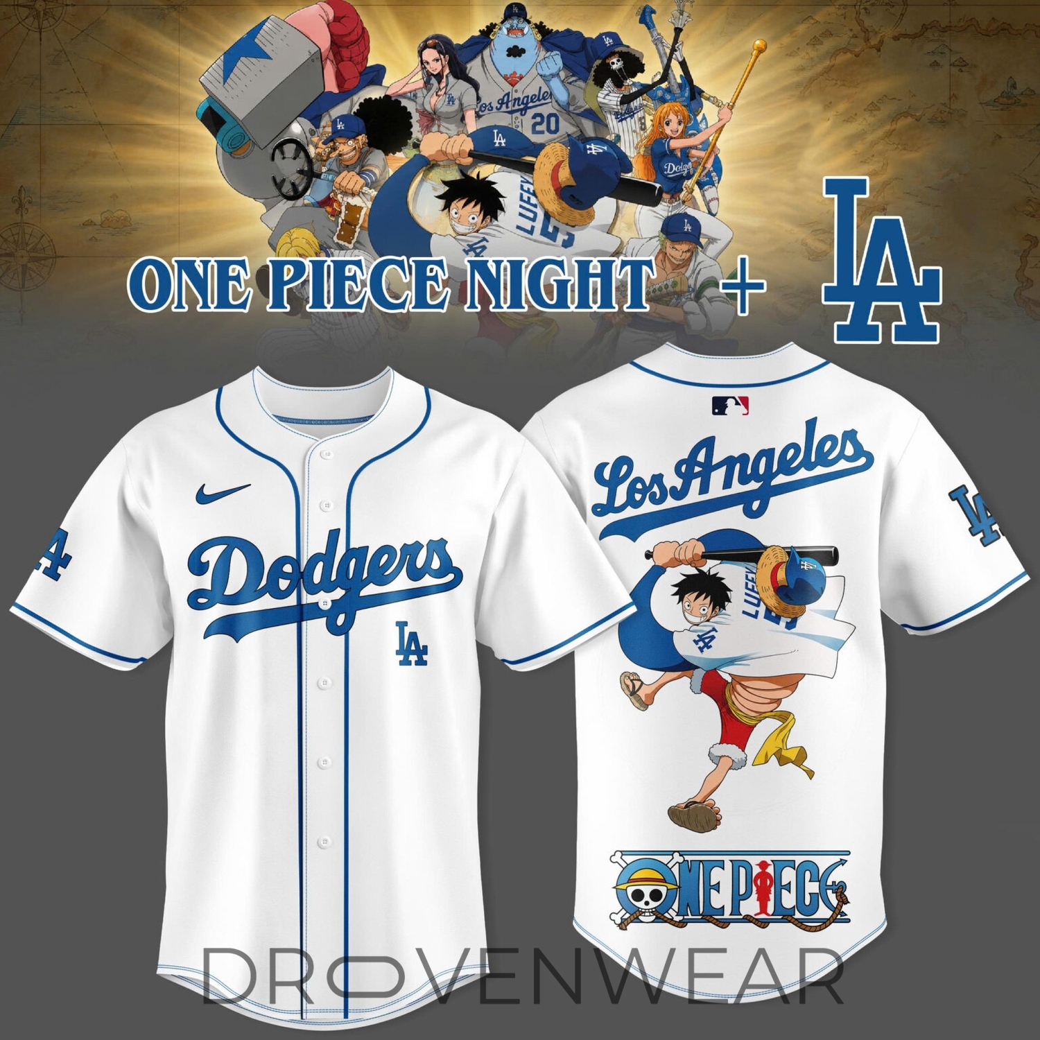 Dodgers One Piece Fan Edition Baseball Jersey Version 3 Dodgers One Piece Fan Edition Baseball Jersey Version 3