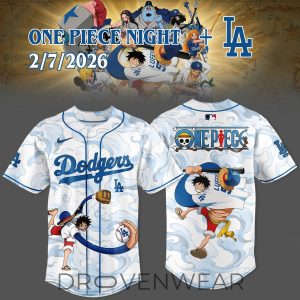 Dodgers One Piece Theme Night Collector Baseball Jersey by Drovenwear.com