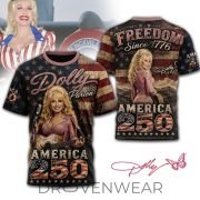 Dolly Parton America 250 Freedom Celebration 3D Graphic Shirt