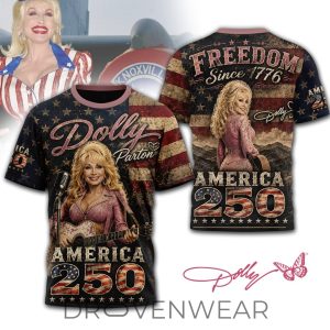 Dolly Parton America 250 Freedom Celebration 3D Graphic Shirt by Drovenwear.com