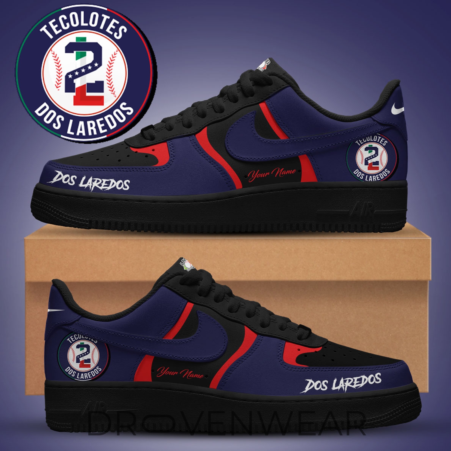 Dos Laredos Team Inspired 2026 Custom Air Force One Sneakers Dos Laredos Team Inspired 2026 Custom Air Force One Sneakers