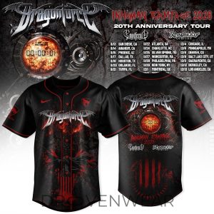 DragonForce Inhuman Rampage Anniversary Baseball Jersey by Drovenwear.com