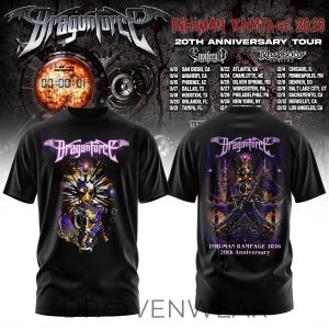 DragonForce Inhuman Rampage Anniversary Tee Version 2 by Drovenwear.com