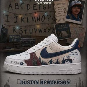 Dustin Henderson Stranger Things AF1 Sneakers Version 2 by Drovenwear.com