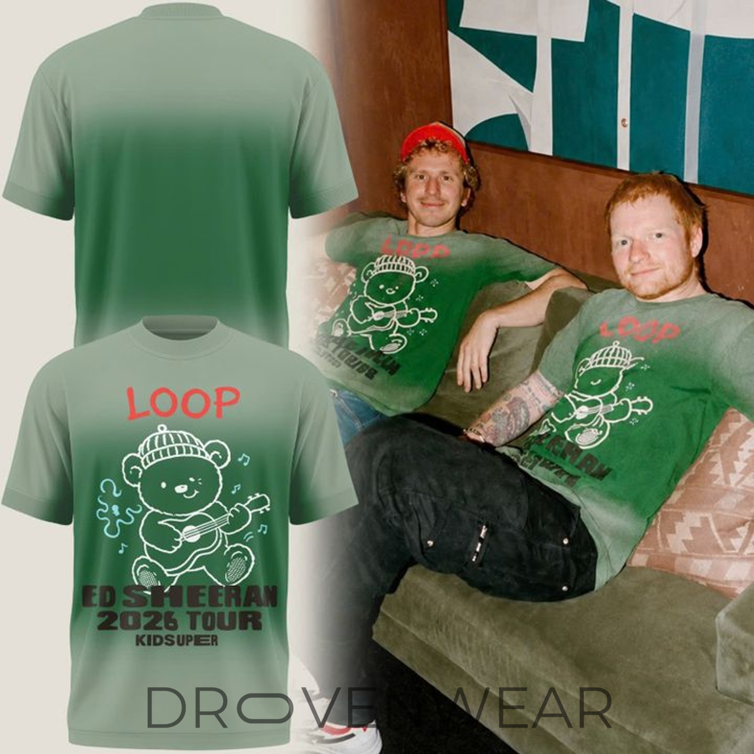 Ed Sheeran Loop Tour Teddy Graphic Shirt 2026 Ed Sheeran Loop Tour Teddy Graphic Shirt 2026