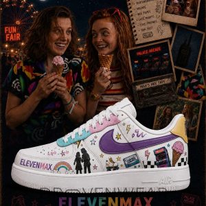 Eleven Max Stranger Things Edition AF1 Sneakers by Drovenwear.com