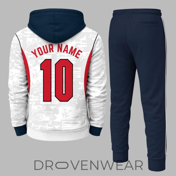 England FIFA World Cup 2026 Away Custom Supporter Hoodie Jogger Set - Image 3