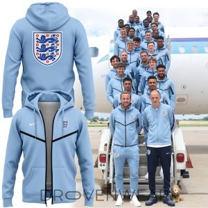 England Football World Cup 2026 Full Zip Fan Hoodie by Drovenwear.com