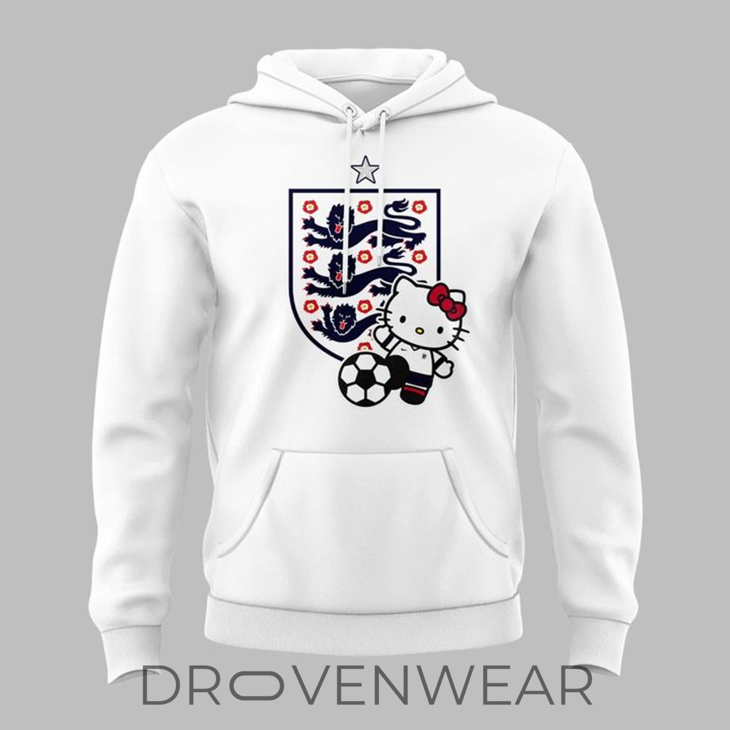 England Football x Hello Kitty World Cup Pullover Hoodie 2026 England Football x Hello Kitty World Cup Pullover Hoodie 2026