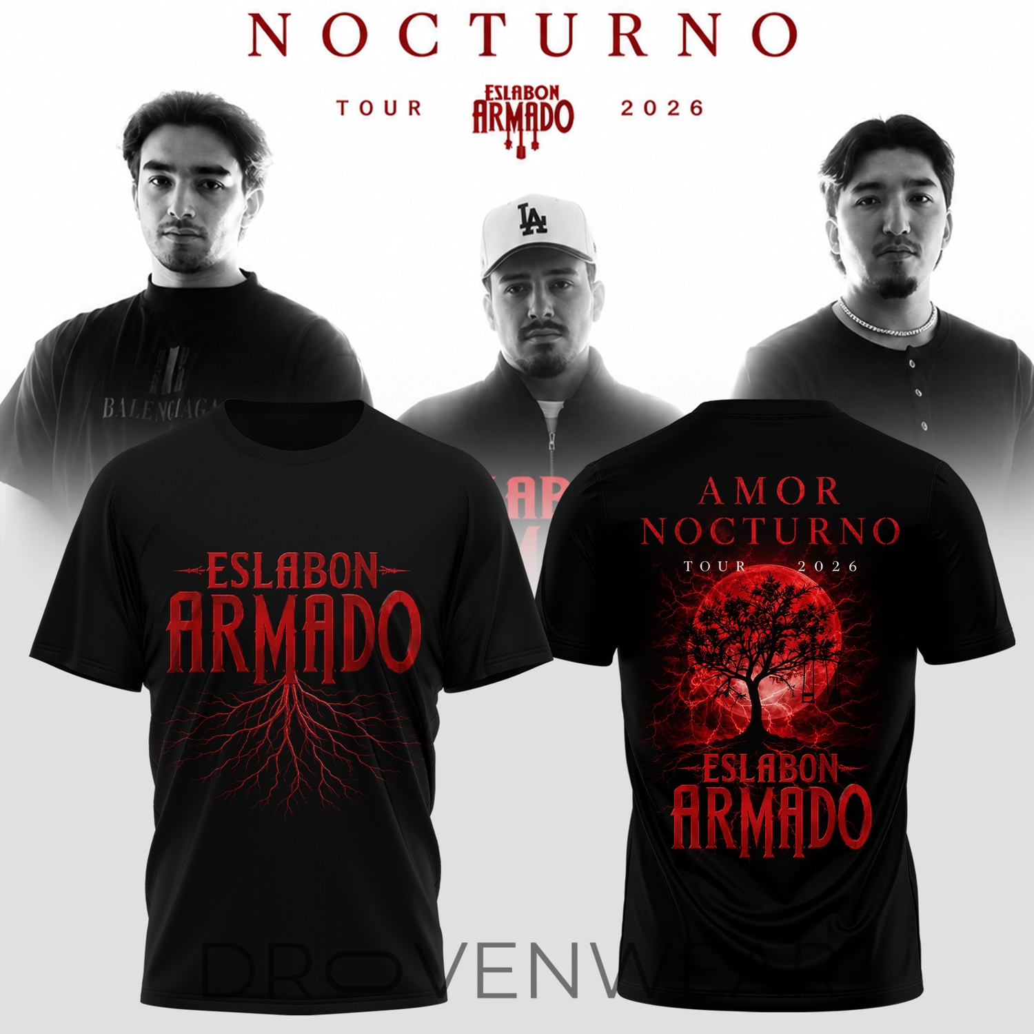 Eslabón Armado Amor Nocturno Rooted Love 2026 Graphic Shirt Eslabón Armado Amor Nocturno Rooted Love 2026 Graphic Shirt