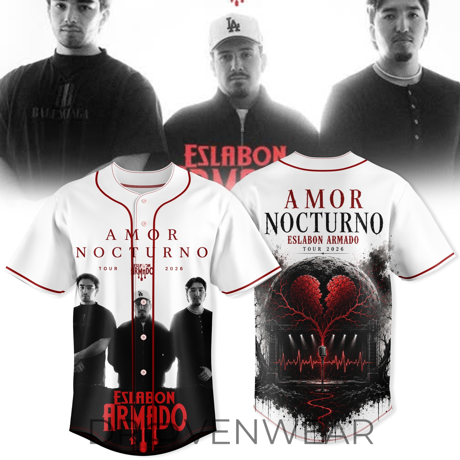 Eslabón Armado Amor Nocturno Tour 2026 Baseball Jersey Eslabón Armado Amor Nocturno Tour 2026 Baseball Jersey