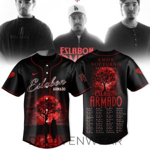Eslabn Armado Amor Nocturno Tour 2026 Baseball Jersey V2 by Drovenwear.com