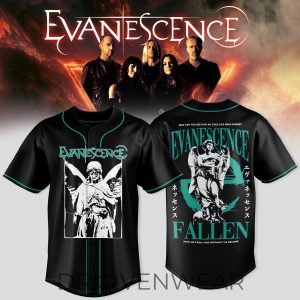 Evanescence Sanctuary World Tour 2026 Baseball Jersey by Drovenwear.com