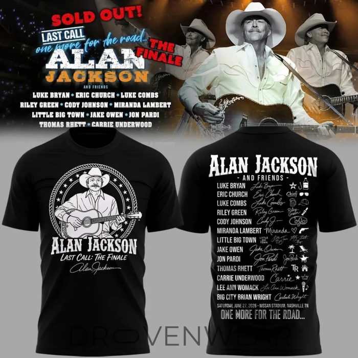 Exclusive Version Alan Jackson Last Call The Finale Farewell Tour 2026 T-Shirt - Image 11