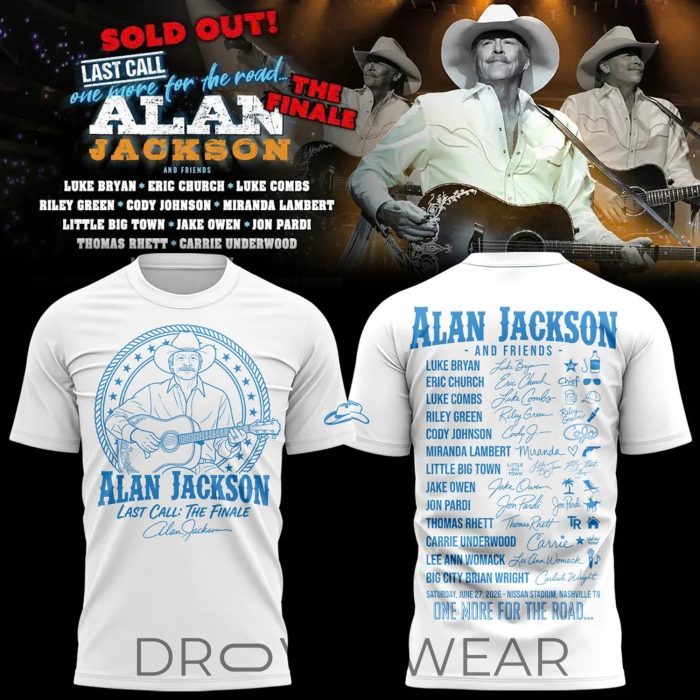 Exclusive Version Alan Jackson Last Call The Finale Farewell Tour 2026 T-Shirt - Image 6