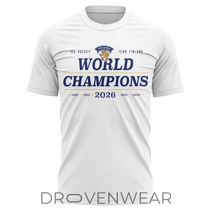 Finland Leijonat World Champions 2026 Celebration T-Shirt - Image 2