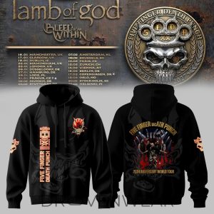 Five Finger Death Punch Golden Skull Wreath Pullover Hoodie by Drovenwear.com