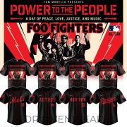 Foo Fighters Power To The People MLB Fan Tribute Baseball Jersey Version 2