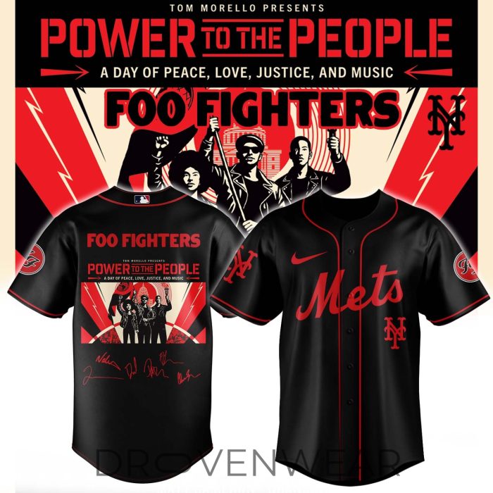 Foo Fighters Power To The People MLB Fan Tribute Baseball Jersey Version 2 - Image 5