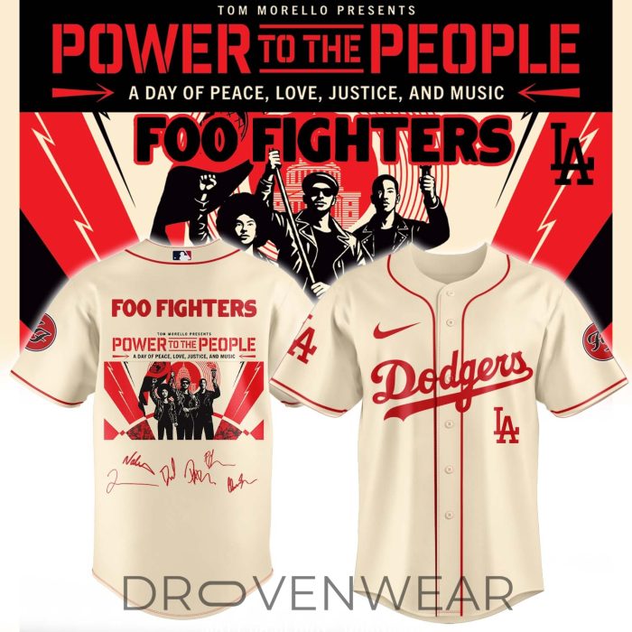 Foo Fighters Power To The People MLB Team Crossover Baseball Jersey Version 1 - Image 2