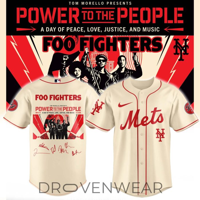 Foo Fighters Power To The People MLB Team Crossover Baseball Jersey Version 1 - Image 5