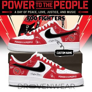 Foo Fighters Power To The People Tribute Air Force 1 Shoes by Drovenwear.com
