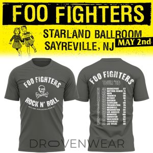 Foo Fighters Starland Ballroom New Jersey Show 2026 TShirt by Drovenwear.com
