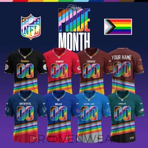 Football Teams Pride Month 2026 Personalized Jersey by Drovenwear.com