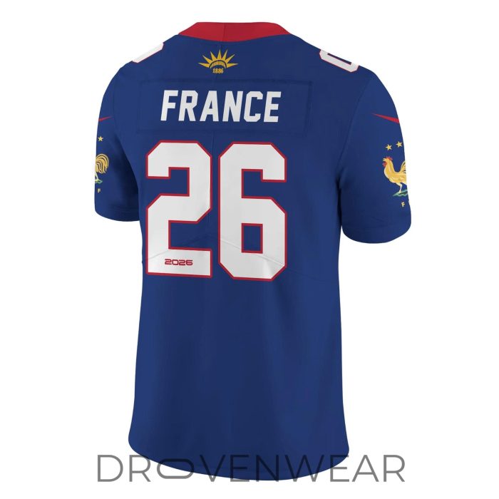 France National Team NFL Style Road Jersey Collection by Nike - Image 3