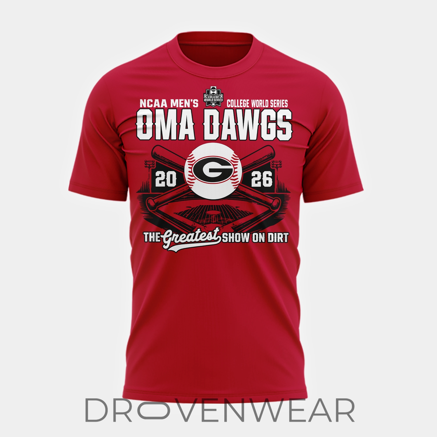 Georgia Bulldogs OmaDawgs 2026 NCAA Baseball College World Series Fan T-Shirt Georgia Bulldogs OmaDawgs 2026 NCAA Baseball College World Series Fan T-Shirt