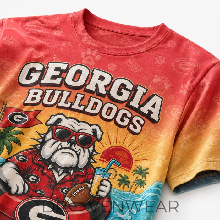 Georgia Bulldogs Premium NCAA Summer Fan 3D All-Over Print T-Shirt - Image 6