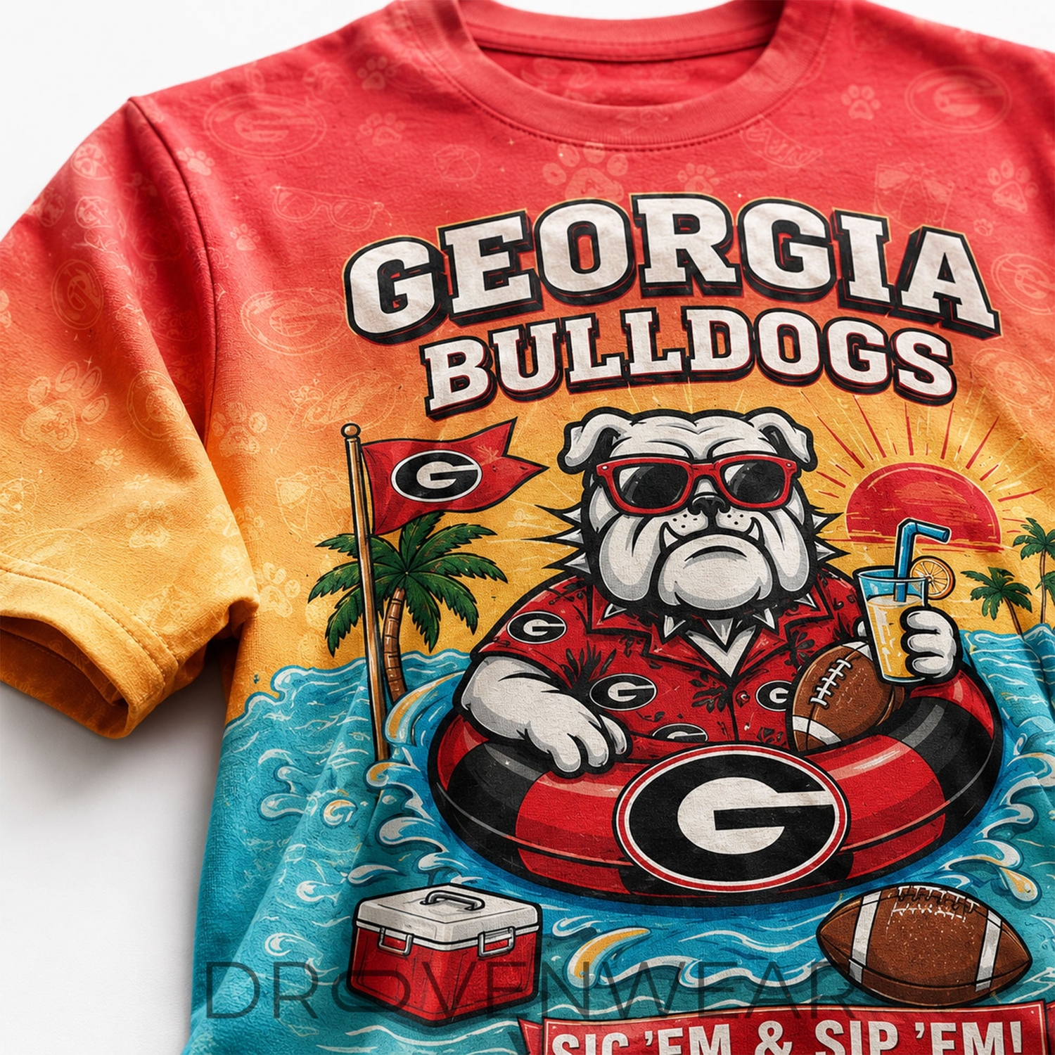 Georgia Bulldogs Premium NCAA Summer Fan 3D All-Over Print T-Shirt Georgia Bulldogs Premium NCAA Summer Fan 3D All-Over Print T-Shirt