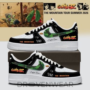 Gorillaz Mountain Tour 2026 Custom Air Force 1 Shoes by Drovenwear.com