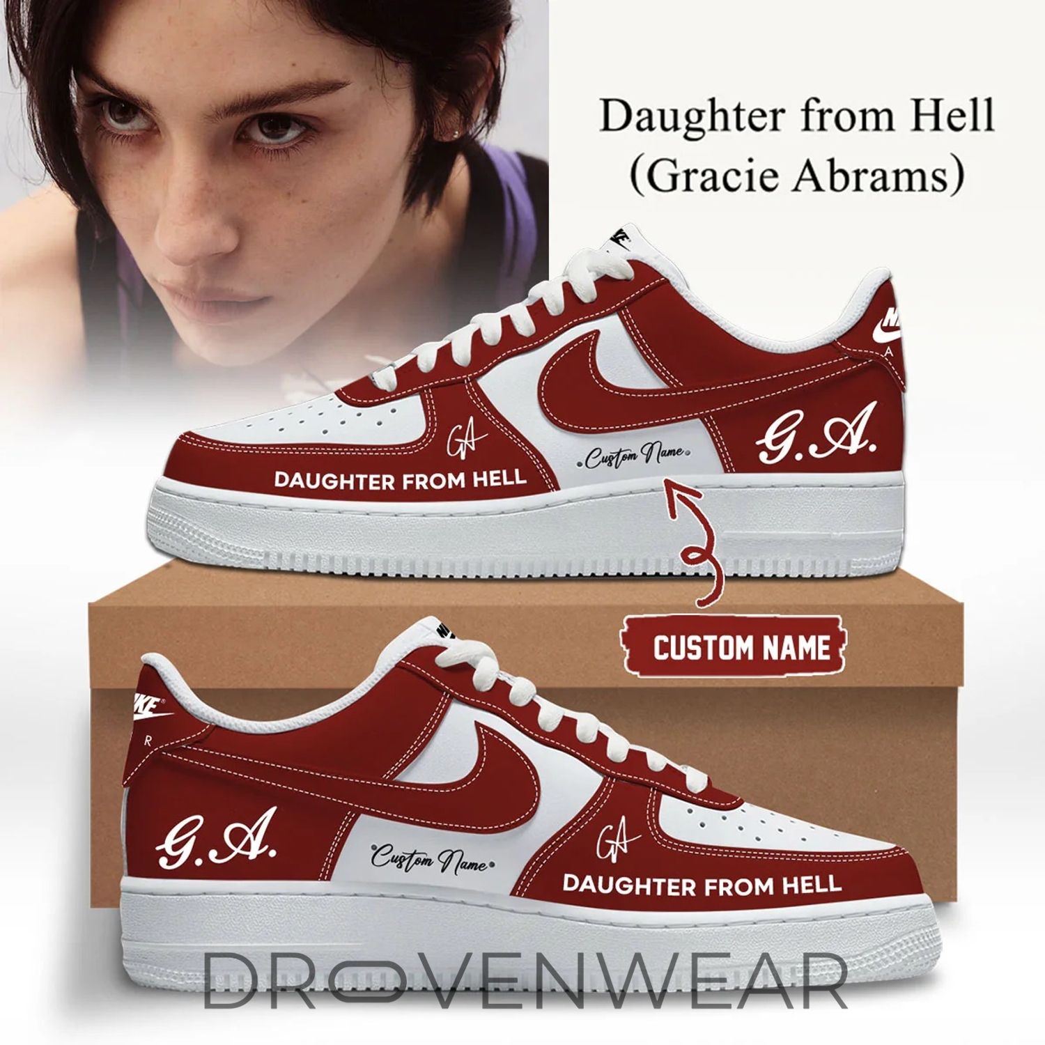 Gracie Abrams The Look At My Life Tour 2026 Limited Shoes V1 Gracie Abrams The Look At My Life Tour 2026 Limited Shoes V1