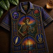 Grateful Dead Cathedral Window Stained Glass Hawaiian Shirt