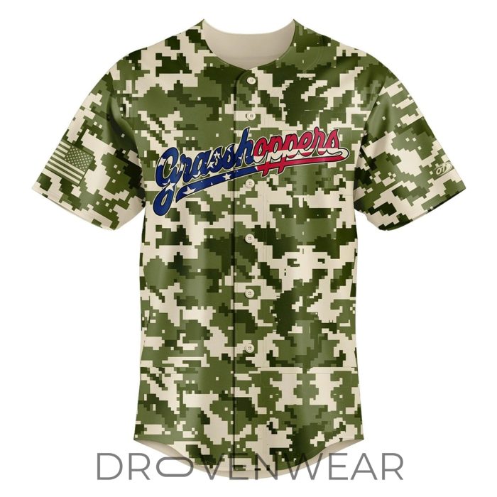 Greensboro Grasshoppers Military Tribute Night 2026 Baseball Jersey - Image 2