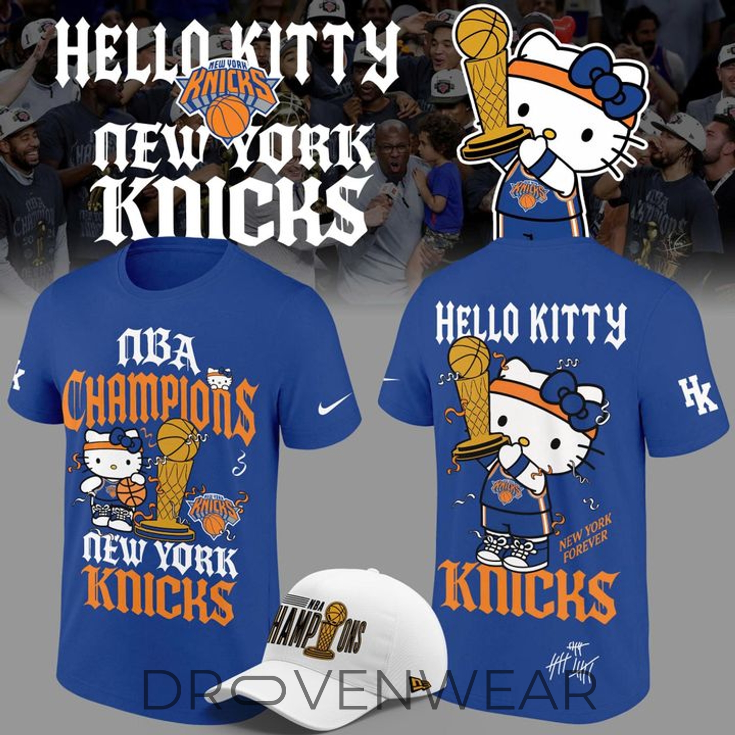 Hello Kitty x New York Knicks NBA Finals Champions Fan Shirt 2026 Hello Kitty x New York Knicks NBA Finals Champions Fan Shirt 2026