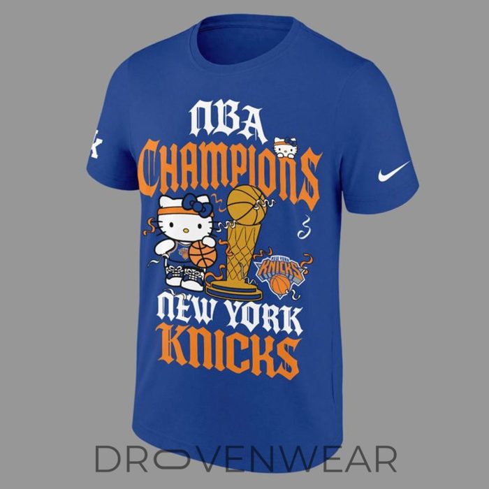 Hello Kitty x New York Knicks NBA Finals Champions Fan Shirt 2026 - Image 5