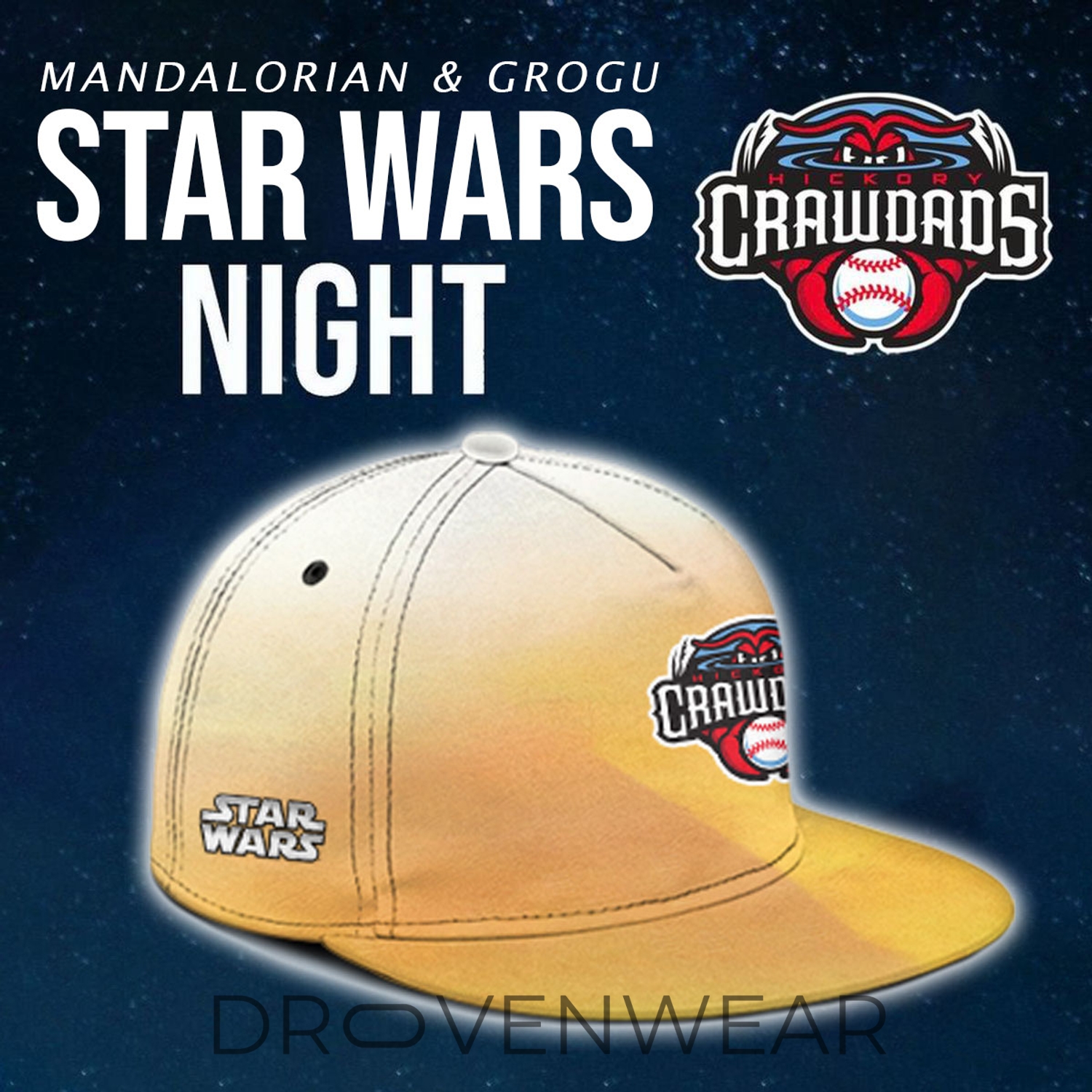 Hickory Crawdads Star Wars Theme Night Limited Jersey NN Hickory Crawdads Star Wars Theme Night Limited Jersey NN