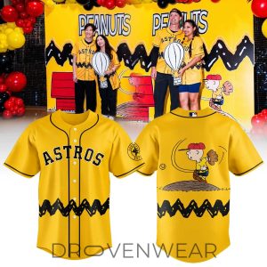 Houston Astros Charlie Brown Inspired Baseball Jersey 2026 by Drovenwear.com