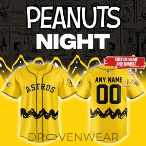 Houston Astros Peanuts Collaboration Jersey Version 2 by Drovenwear.com